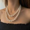 Double-Layer pearl Necklace.